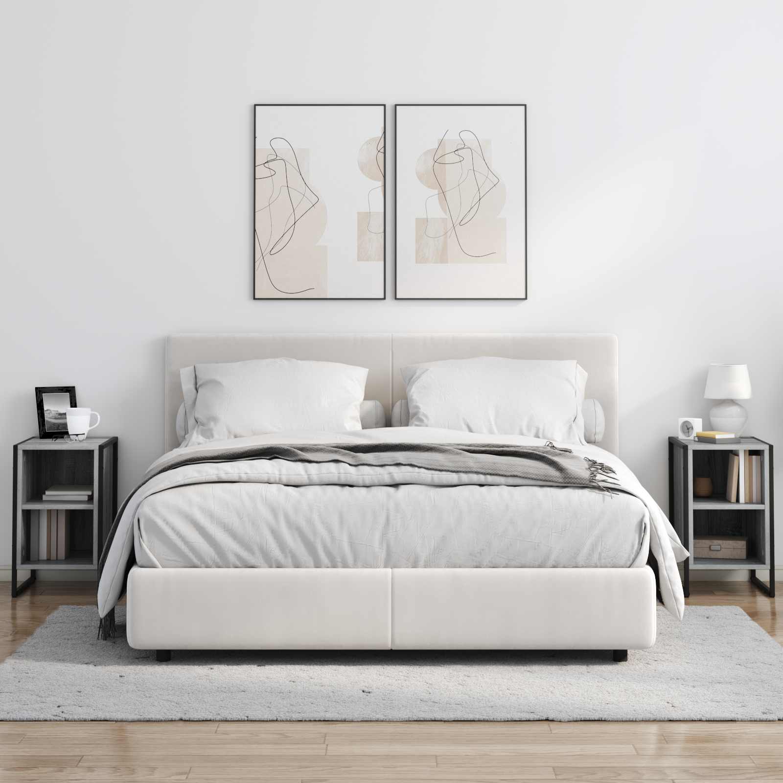 Comodino 2 pcs Grigio Sonoma 39.5 x 30 x 50 cm 886637