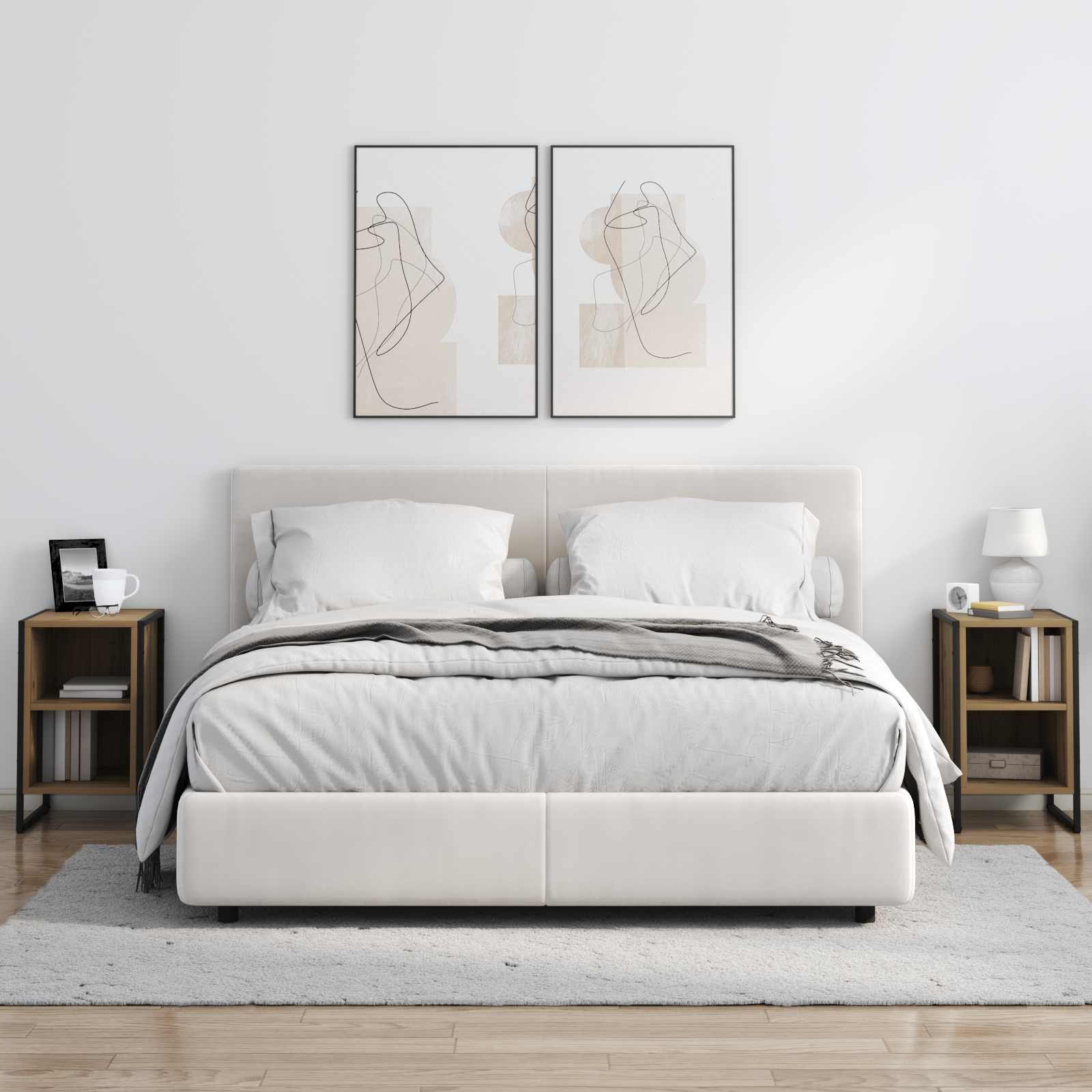 Comodino 2 pcs Rovere Artigianale 39.5 x 30 x 50 cm 886641