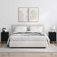 Comodino Rovere Nero 39,5 x 30 x 50 cm Legno multistrato 886642