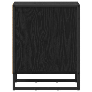 Comodino Rovere Nero 39,5 x 30 x 50 cm Legno multistrato 886642