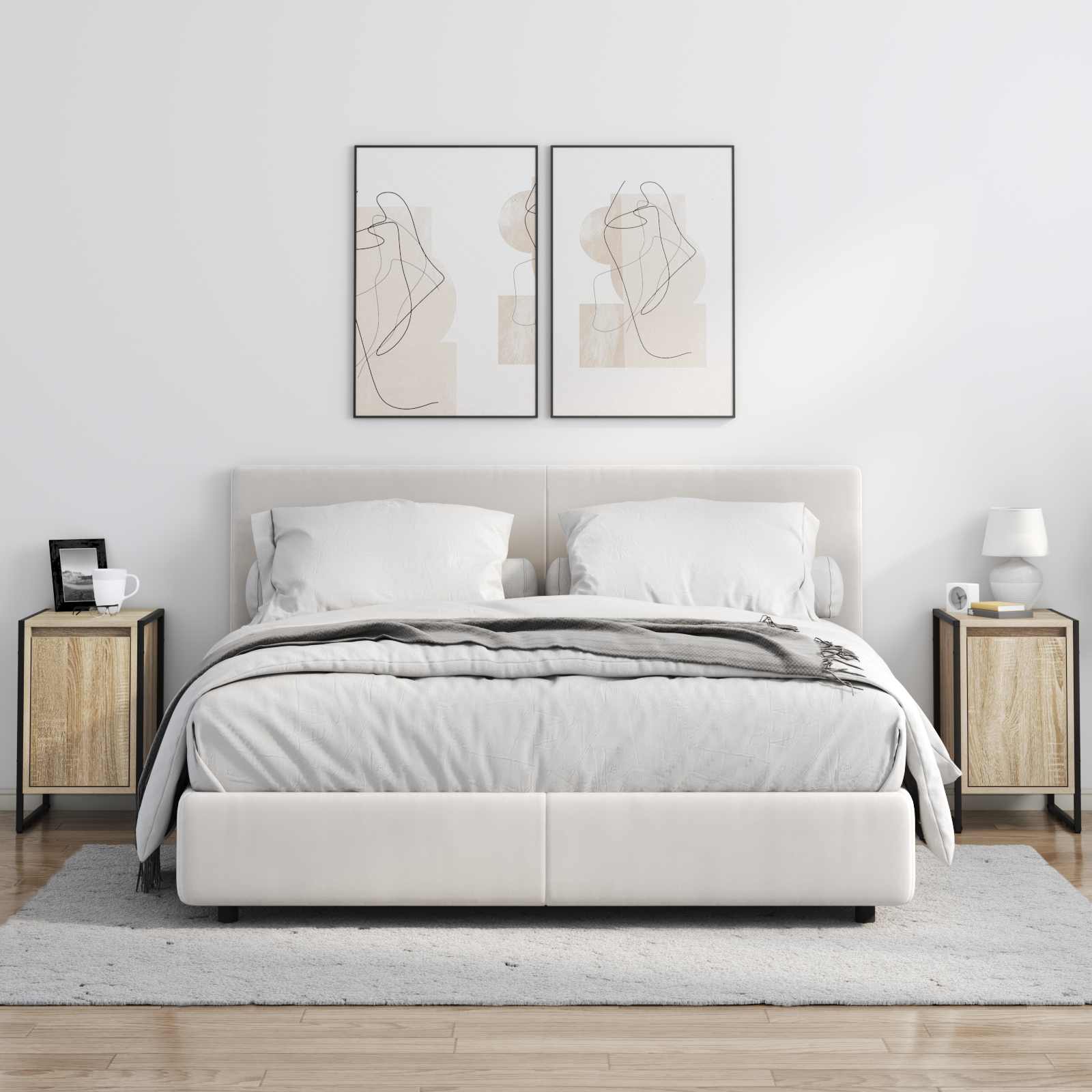 Comodino Sonoma 39,5 x 30 x 50 cm Legno multistrato 886644