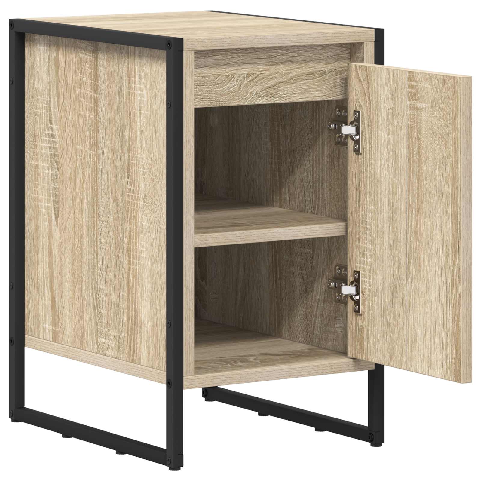 Comodino 2 pz-Set di 2 Tavolino da notte Sonoma 39,5 x 30 x 50 cm Legno multistrato 762165