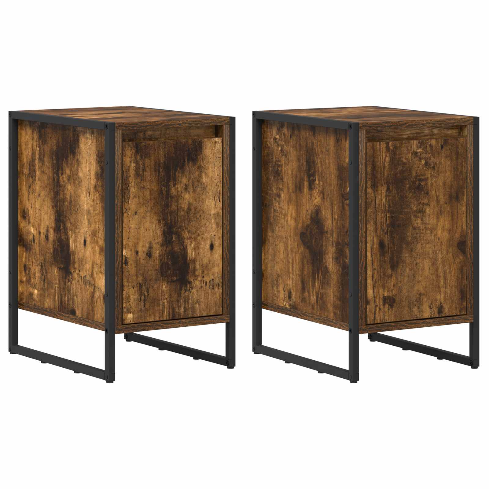 Comodino 2 pcs Quercia Fumosa 39,5 x 30 x 50 cm 886647