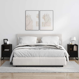 Comodino 2 pcs Rovere Nero 39,5 x 30 x 50 cm Legno multistrato 886655