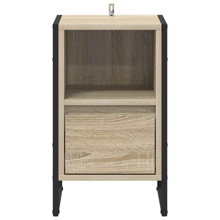 Comodino 2 pz-Set di 2 Tavolino da notte Sonoma 39,5 x 30 x 50 cm Legno multistrato 257124