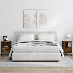 Comodino con cassetto 2 pcs Quercia Fumosa 39,5 x 30 x 50 cm 886659