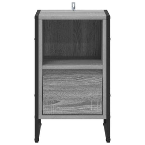 Comodino Grigio Sonoma 39,5 x 30 x 50 cm Legno multistrato 886660