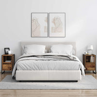 Comodino con cassetto 2 pcs Legno vecchio 39,5 x 30 x 50 cm 886663