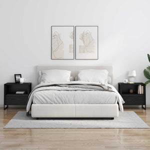 Comodino Rovere Nero 50 x 39,5 x 50 cm Legno multistrato 886666