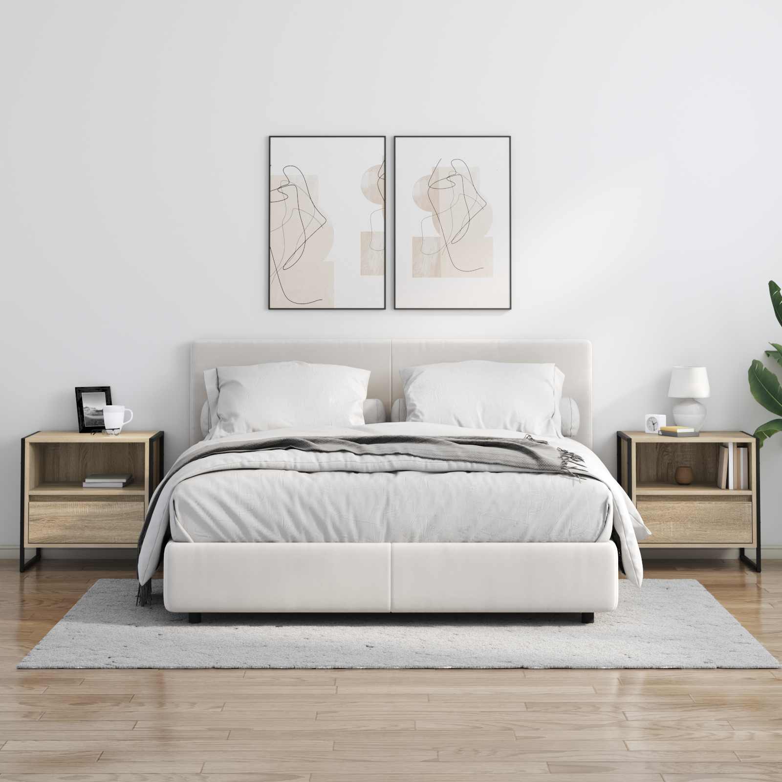 Comodino Sonoma 50 x 39,5 x 50 cm Legno multistrato 886668