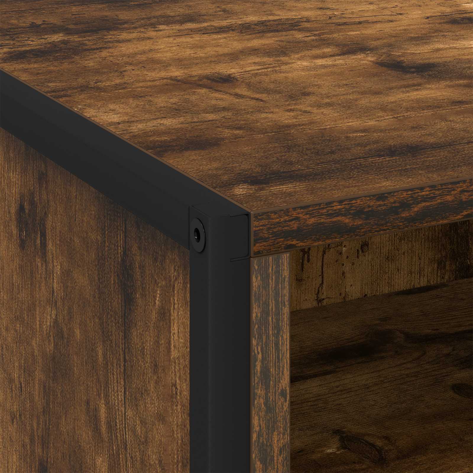 Comodino Quercia Fumosa 50 x 39,5 x 50 cm Legno multistrato 886670