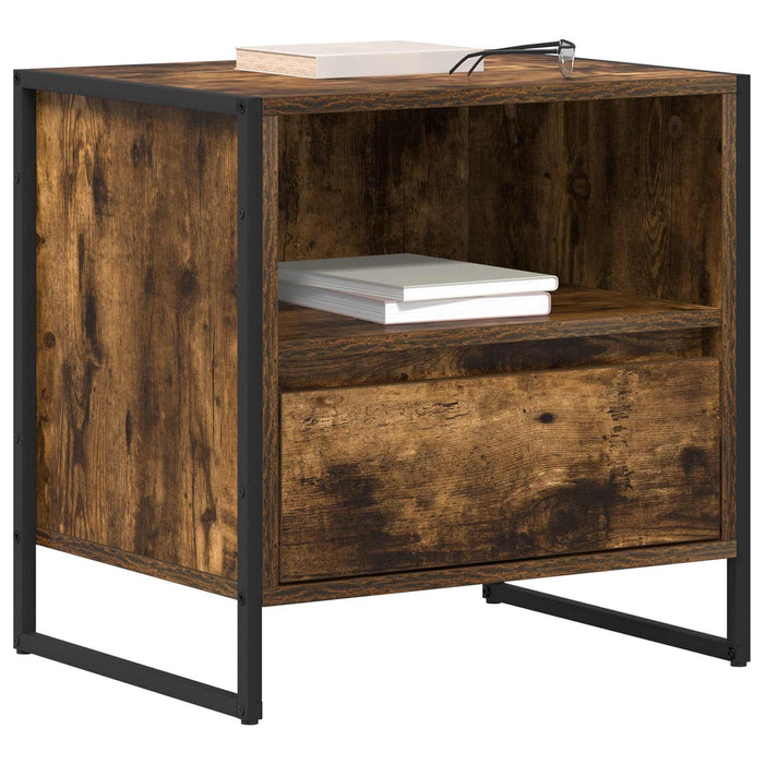 Comodino con cassetto 2 pcs Quercia Fumosa 50 x 39,5 x 50 cm 886671