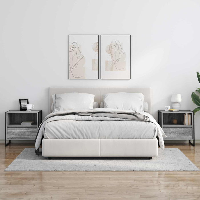 Comodino con cassetto 2 pcs Grigio Sonoma 50 x 39,5 x 50 cm 886673