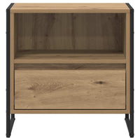 Comodino 2 pz-Set di 2 Tavolino da notte Rovere Artigianale 50 x 39,5 x 50 cm