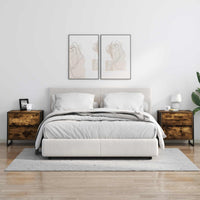 Comodino con cassetto 2 pcs Quercia Fumosa 50 x 39.5 x 50 cm 886683