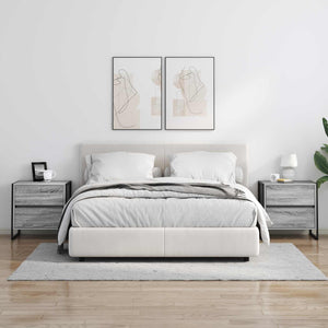 Comodino con cassetto 2 pcs Grigio Sonoma 50 x 39.5 x 50 cm 886685