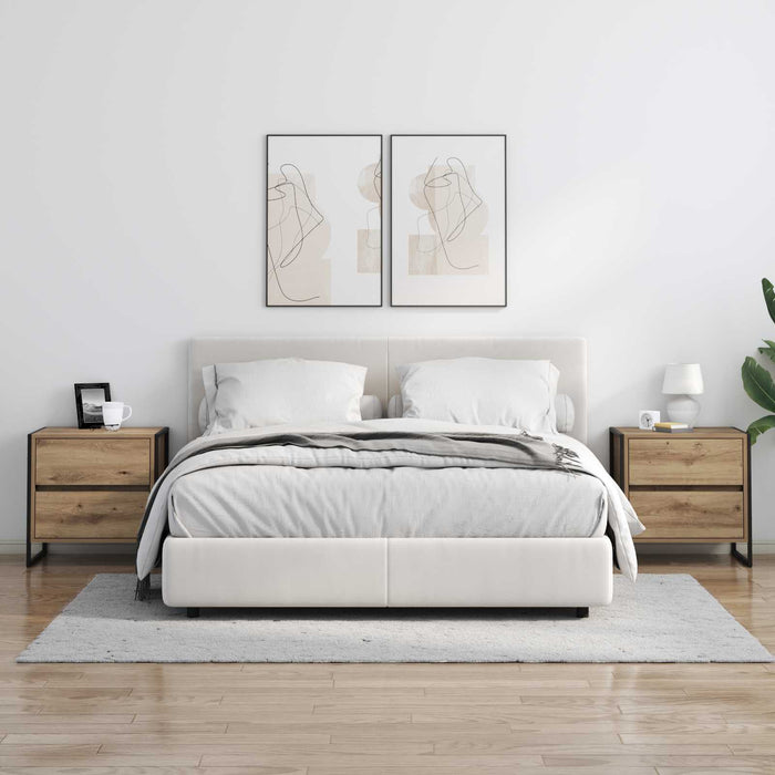 Comodino 2 pcs Rovere Artigianale 50 x 39.5 x 50 cm 886689