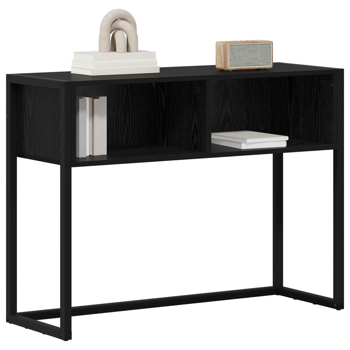 Tavolino Rovere Nero 100 x 36 x 75 cm Legno multistrato 886690