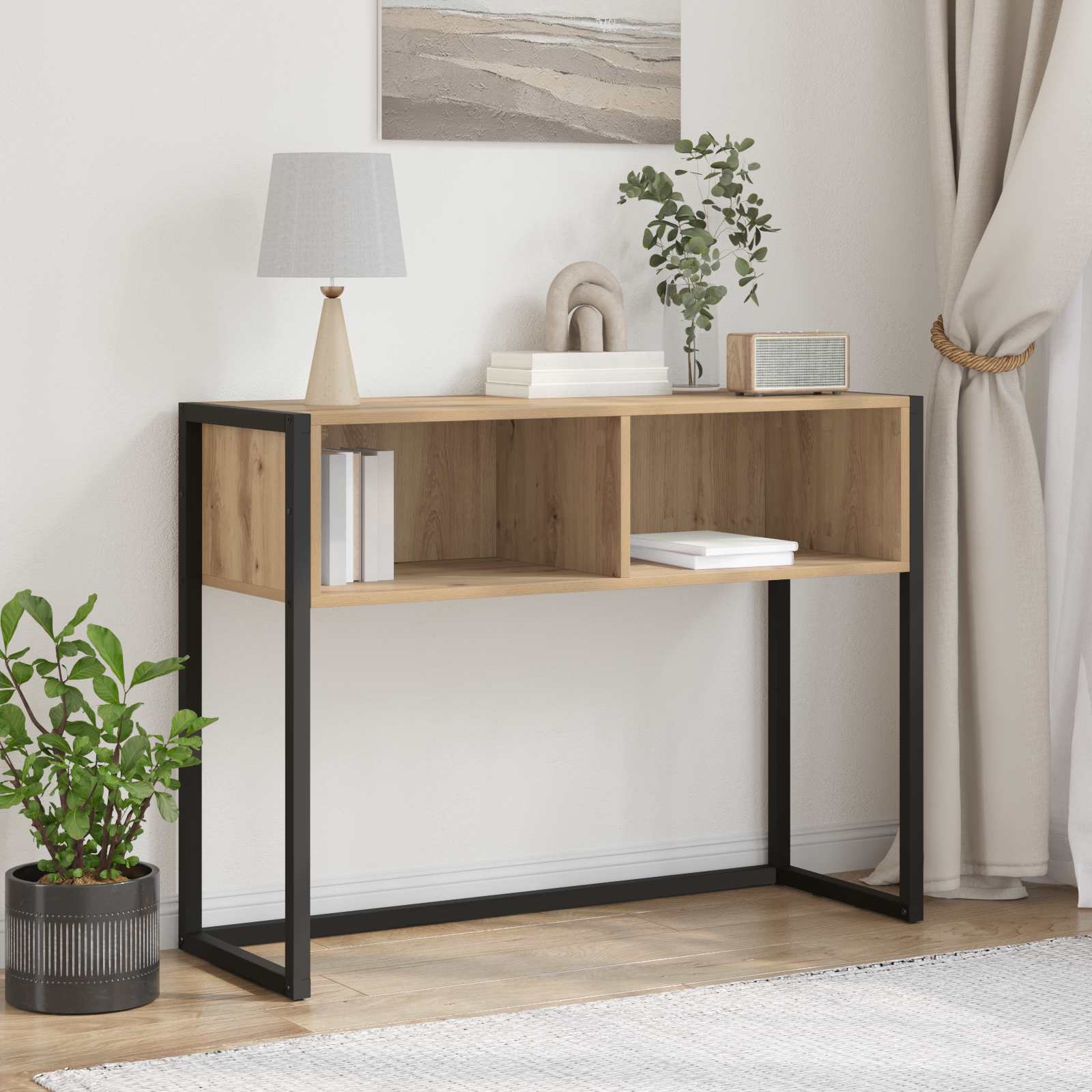 Tavolino Rovere Artigianale 100 x 36 x 75 cm Legno multistrato 886695