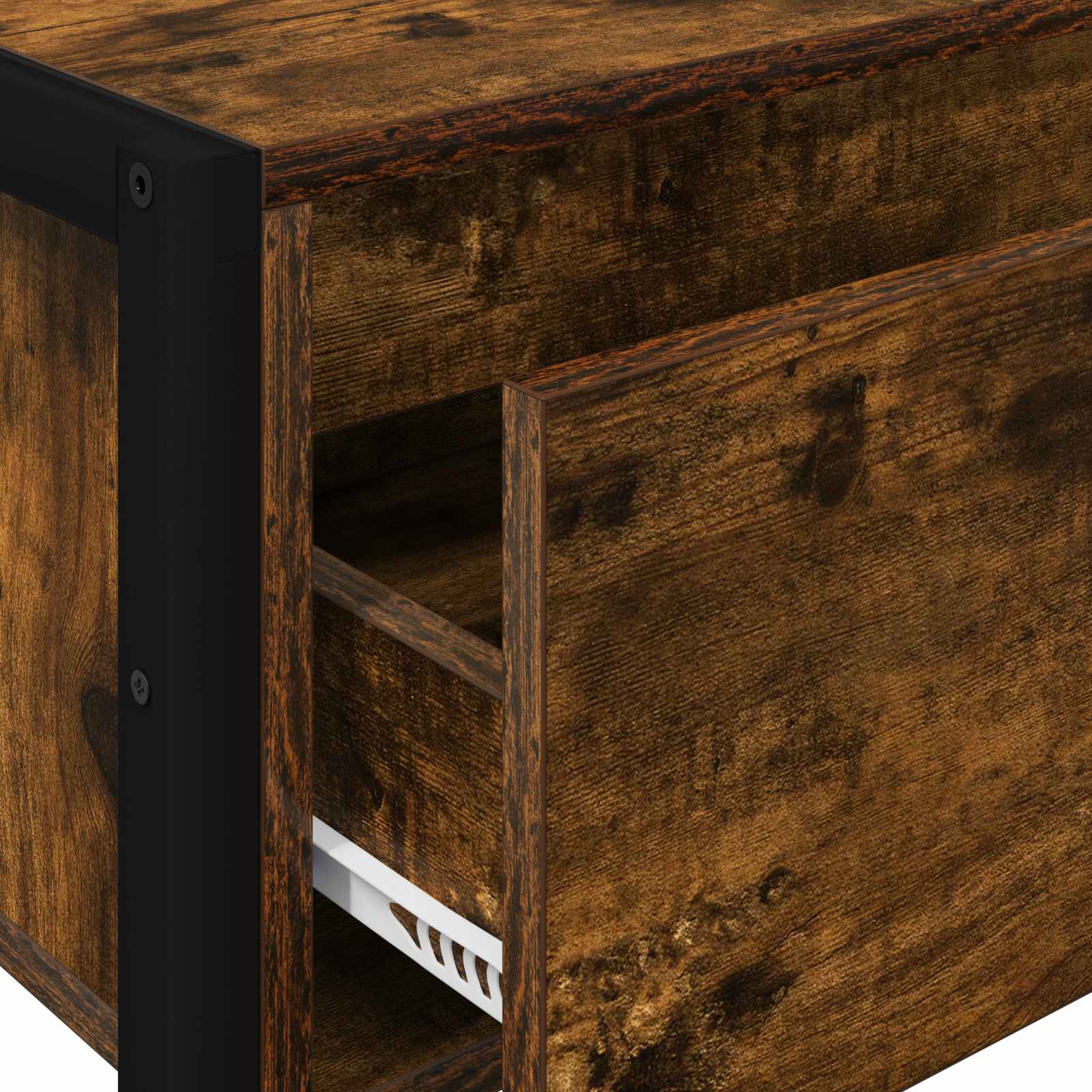 Tavolino Quercia Fumosa 100 x 36 x 75 cm Legno multistrato 886698