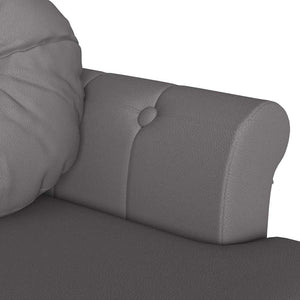 Panca Chesterfield Grigio 120,5 x 65 x 75 cm Pelle Sintetica 42019282