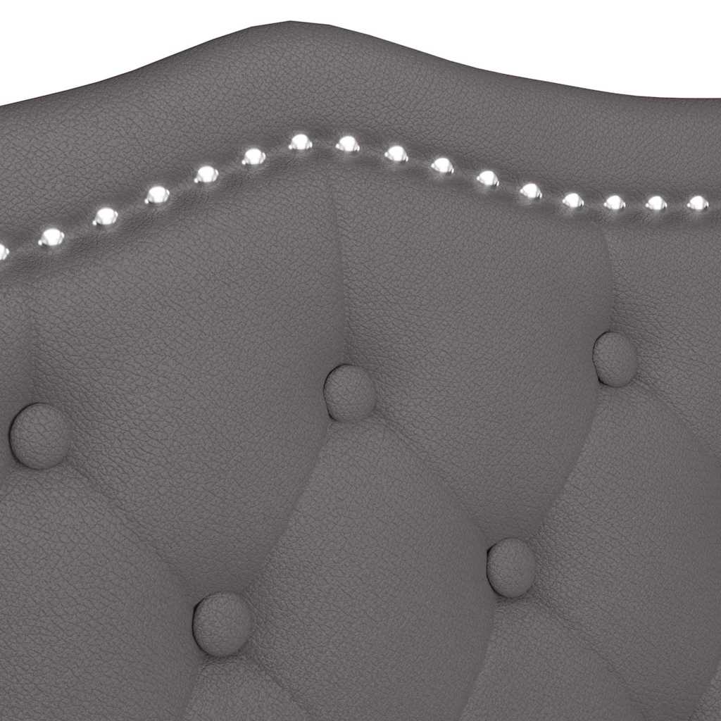 Panca Chesterfield Grigio 120,5 x 65 x 75 cm Pelle Sintetica 42019282