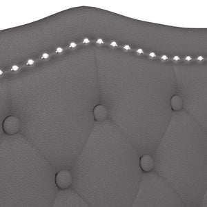 Panca Chesterfield Grigio 120,5 x 65 x 75 cm Pelle Sintetica 42019282