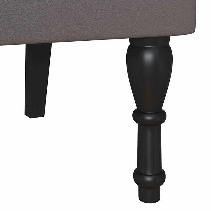 Panca Chesterfield Grigio 120,5 x 65 x 75 cm Pelle Sintetica 42019282