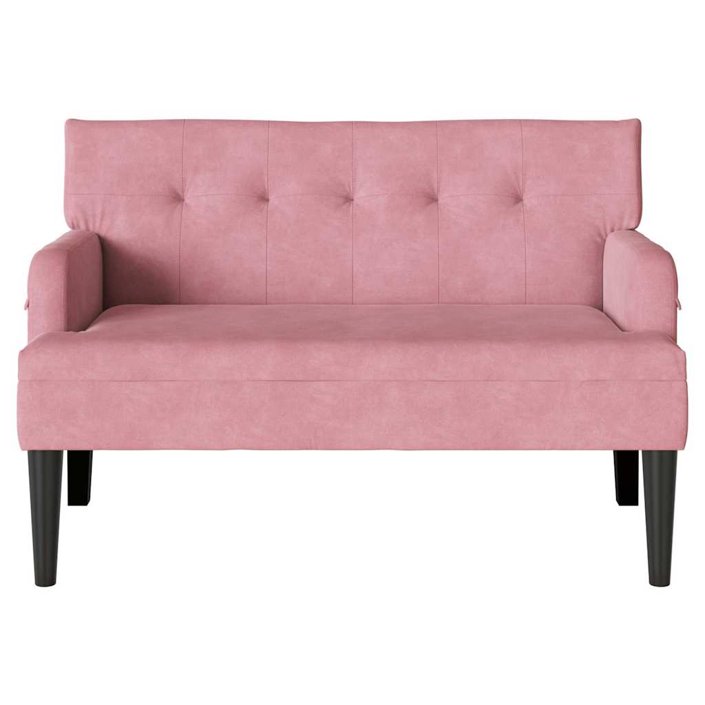 Panca Chesterfield Rosa 112 x 65.5 x 75 cm Velluto 42019289
