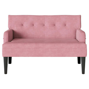 Panca Chesterfield Rosa 112 x 65.5 x 75 cm Velluto 42019289