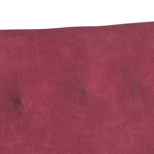 Panca Chesterfield Rosso Vino 112 x 65.5 x 75 cm Velluto 42019290
