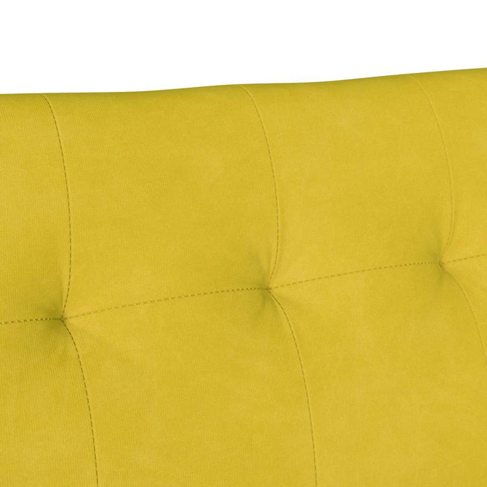 Panca Chesterfield Giallo 112 x 65.5 x 75 cm Velluto 42019292