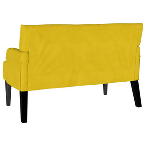 Panca Chesterfield Giallo 112 x 65.5 x 75 cm Velluto 42019292
