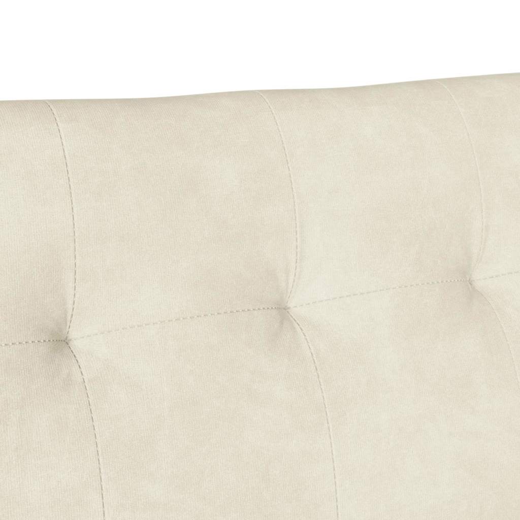 Panca Chesterfield Crema 112 x 65.5 x 75 cm Velluto 42019293