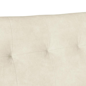 Panca Chesterfield Crema 112 x 65.5 x 75 cm Velluto 42019293