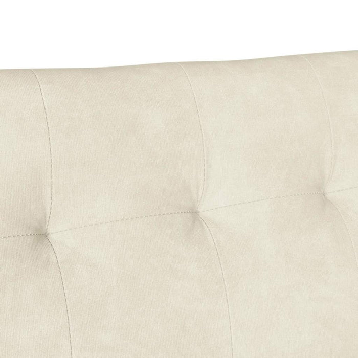 Panca Chesterfield Crema 112 x 65.5 x 75 cm Velluto 42019293