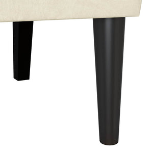 Panca Chesterfield Crema 112 x 65.5 x 75 cm Velluto 42019293