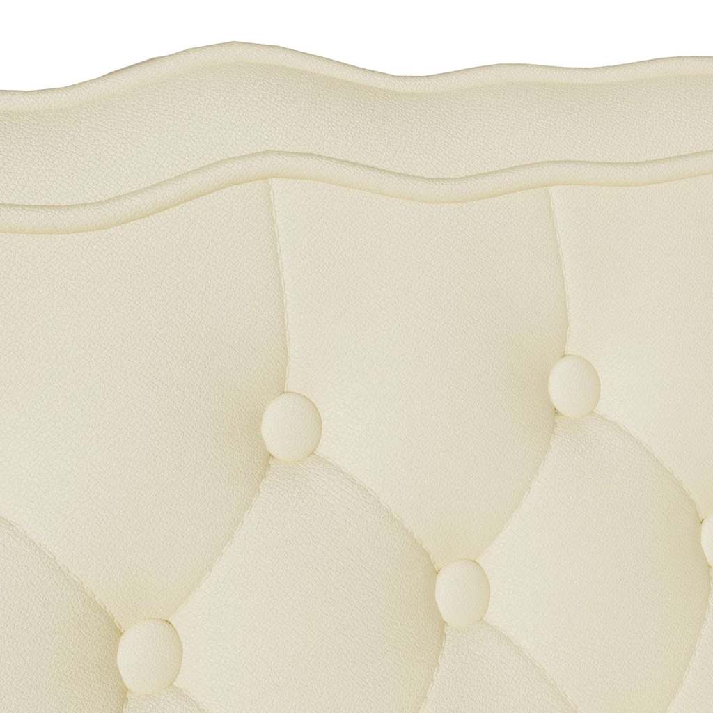 Panca Chesterfield Crema 119.5 x 64.5 x 75 cm Pelle Sintetica 42019295