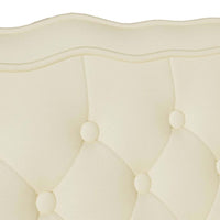 Panca Chesterfield Crema 119.5 x 64.5 x 75 cm Pelle Sintetica 42019295