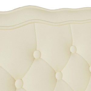 Panca Chesterfield Crema 119.5 x 64.5 x 75 cm Pelle Sintetica 42019295