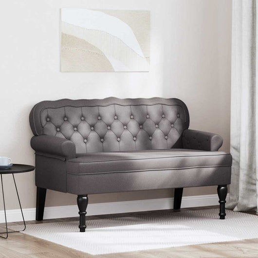 Panca Chesterfield Grigio 119.5 x 64.5 x 75 cm Pelle Sintetica 42019297