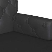 Panca Chesterfield Nero 119.5 x 64.5 x 75 cm Pelle Sintetica 42019299