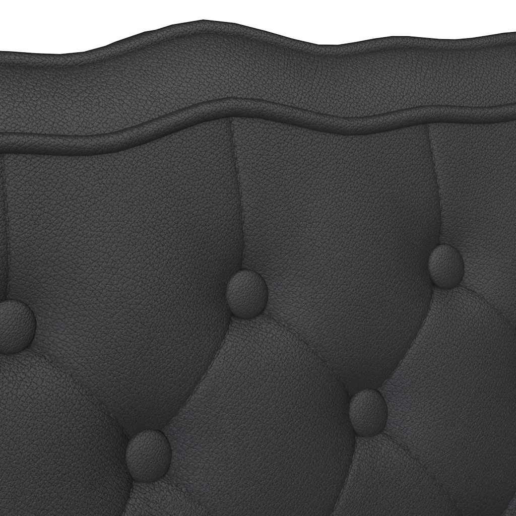 Panca Chesterfield Nero 119.5 x 64.5 x 75 cm Pelle Sintetica 42019299