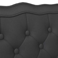 Panca Chesterfield Nero 119.5 x 64.5 x 75 cm Pelle Sintetica 42019299