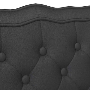 Panca Chesterfield Nero 119.5 x 64.5 x 75 cm Pelle Sintetica 42019299