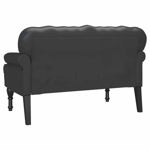 Panca Chesterfield Nero 119.5 x 64.5 x 75 cm Pelle Sintetica 42019299