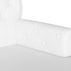 Panca Chesterfield Bianco 119.5 x 64.5 x 75 cm Pelle Sintetica 42019300