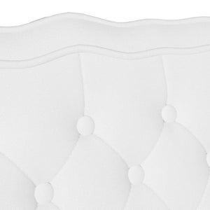 Panca Chesterfield Bianco 119.5 x 64.5 x 75 cm Pelle Sintetica 42019300