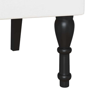 Panca Chesterfield Bianco 119.5 x 64.5 x 75 cm Pelle Sintetica 42019300