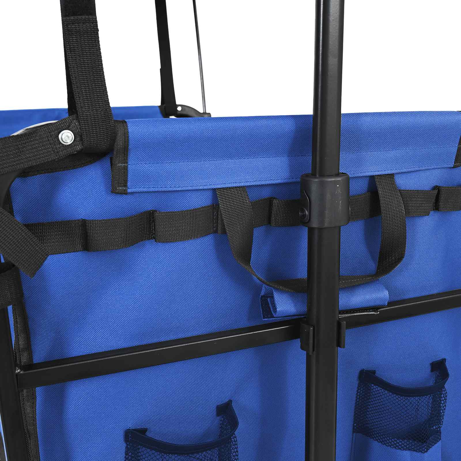 Carrello a Mano Pieghevole Nero 105 x 56.5 x 116 cm